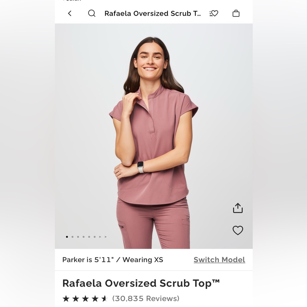 FIGS oversized Rafaela top in medium